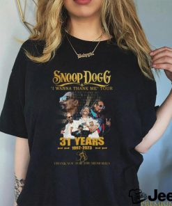 Snoop Dogg I Wanna Thank Me Tour 31 Years 1992 – 2023 Thank You For The Memories T Shirt