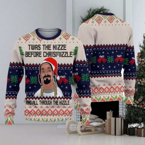 Snoop Dogg Twas The Nizzle Before Chrismizzle Ugly Christmas Sweater