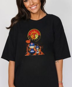 Snoopy And Charlie Browns Watching Texas Rangers Halloween Shirt