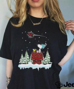 Snoopy And Woodstock Arizona Cardinals Christmas Tree Night Light shirt