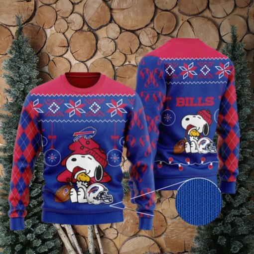 Snoopy And Woodstock Buffalo Bills Christmas Ugly Christmas Sweaters