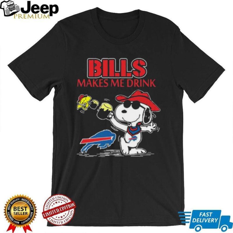 Snoopy And Woodstock Buffalo Bills Makes Me Drinks Shirt