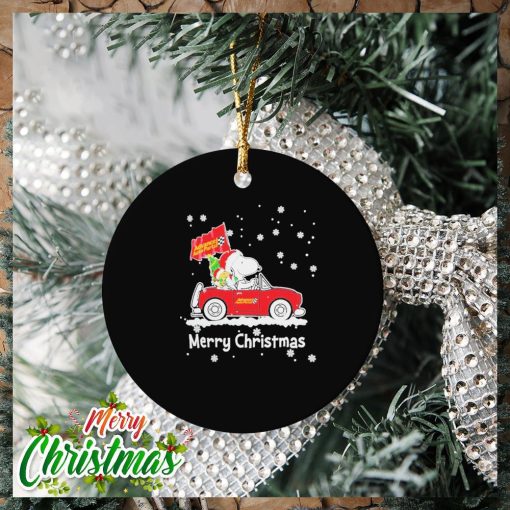 Snoopy And Woodstock Driving Car Advance Auto Parts Winter Christmas Ornament