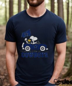 Snoopy And Woodstock Driving Car Dallas Cowboys T shirt