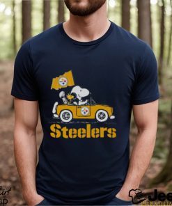 Snoopy And Woodstock Driving Car Pittsburgh Steelers T shirt