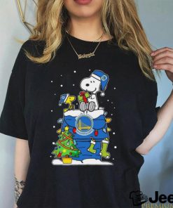 Snoopy And Woodstock Golden State Warriors Christmas Tree shirt