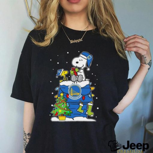 Snoopy And Woodstock Golden State Warriors Christmas Tree shirt