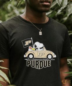 Snoopy And Woodstock Riding Car Purdue Boilermakers Shirt