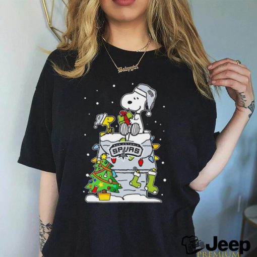 Snoopy And Woodstock San Antonio Spurs Christmas Tree shirt