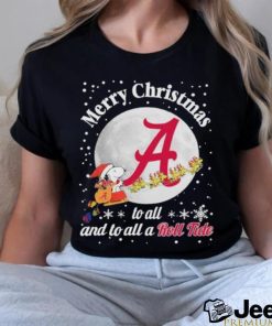 Snoopy Atlanta Merry Christmas To All And To All A Roll Tide T Shirt