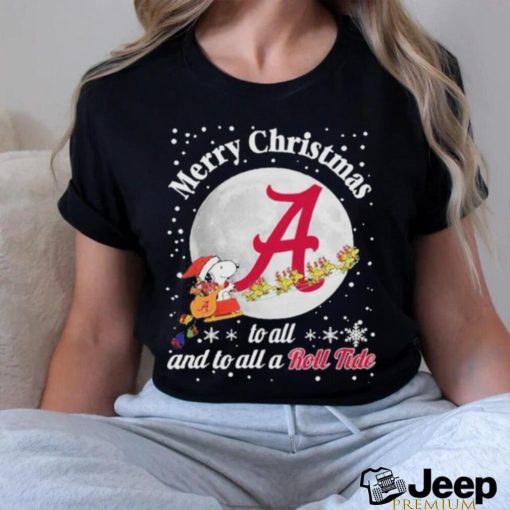 Snoopy Atlanta Merry Christmas To All And To All A Roll Tide T Shirt