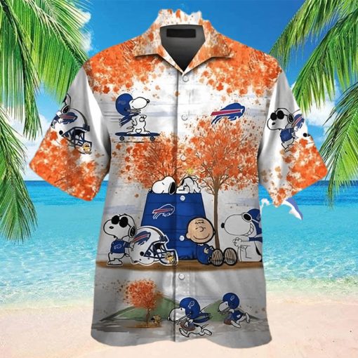 Snoopy Charlie Brown Autumn Tree Buffalo Bills Hawaiian Shirt