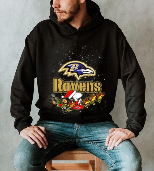 Snoopy Christmas Baltimore Ravens T Shirts