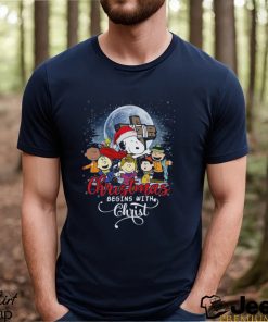 Snoopy Christmas Begins With Christ T Shirt