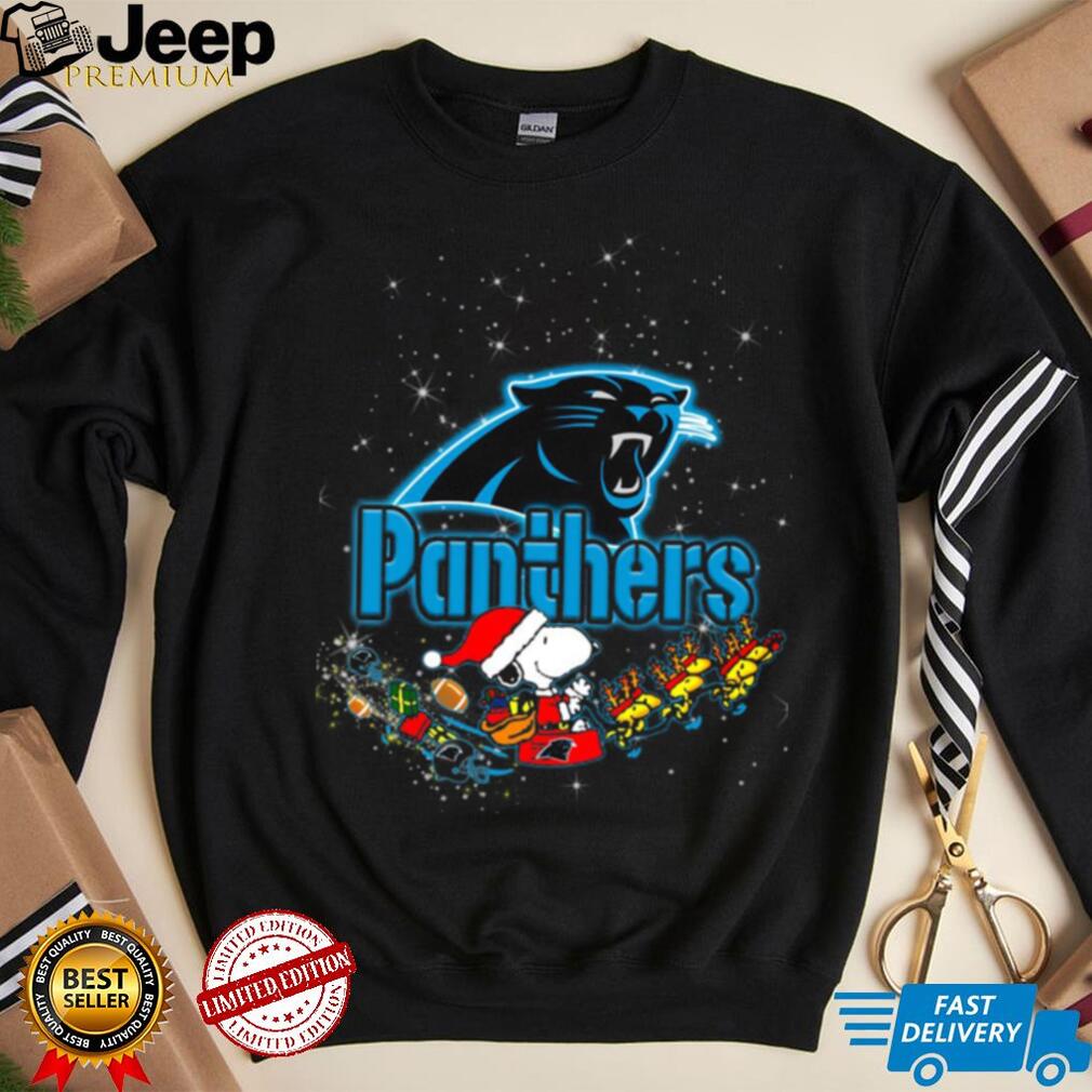 Women's Carolina Panthers Hoodie 3D Snoopy Christmas Carolina