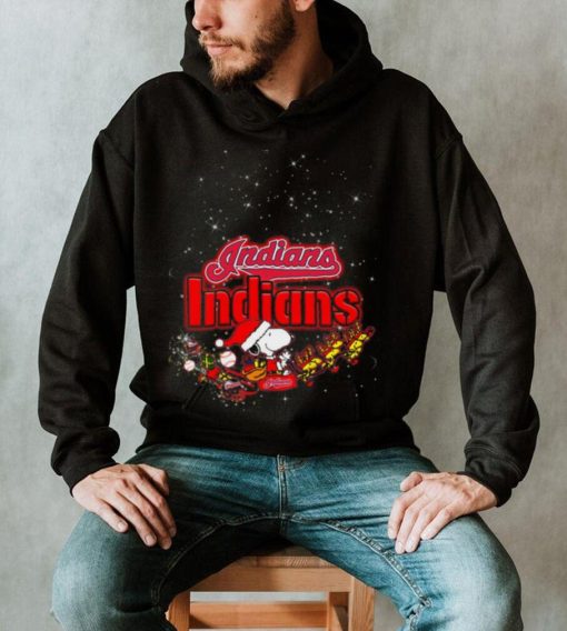 Snoopy Christmas Cleveland Indians T Shirts