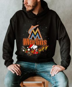 Snoopy Christmas Miami Marlins T Shirts