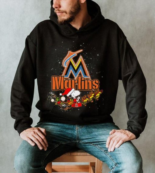 Snoopy Christmas Miami Marlins T Shirts