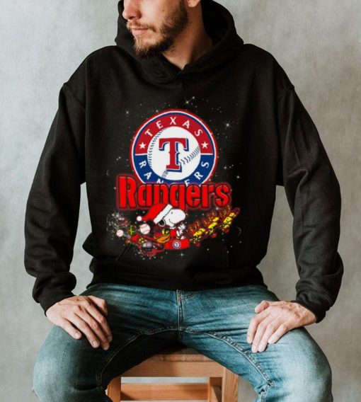 Snoopy Christmas Texas Rangers T Shirts