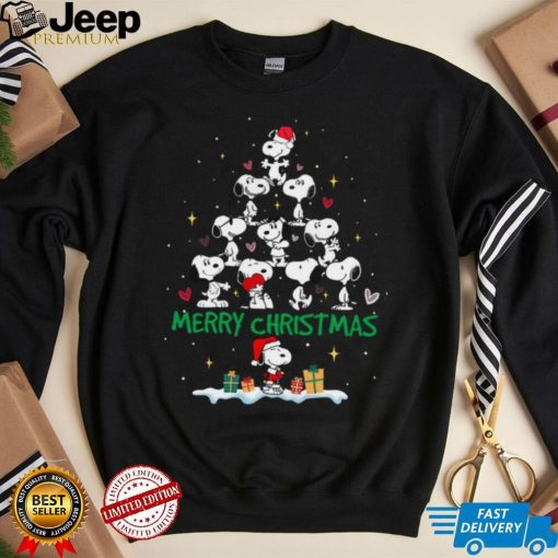 Snoopy Christmas Tree Ornaments Funny Christmas T shirt