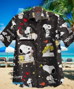 Snoopy For Man And Woman Print Short Sleeve Hawaiian Shirt