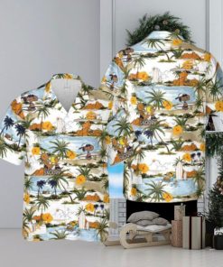 Snoopy & Friends Brown Hawaiian Shirt, Beach Trip Family Gift