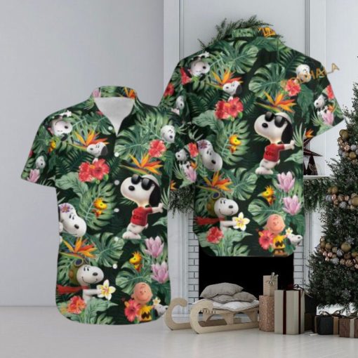 Snoopy Green Hawaiian Shirt, Great Snoopy Gift for Beach Days