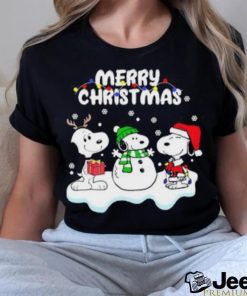 Snoopy Hat Santa Reindeer Merry Christmas Shirt