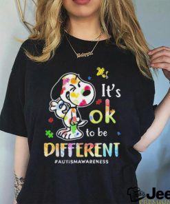 Snoopy It’s Ok To Be Different Autism Awareness shirt