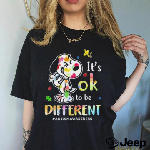 Snoopy It’s Ok To Be Different Autism Awareness shirt