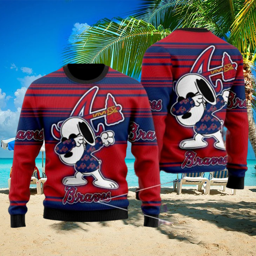 Snoopy Love Atlanta Braves For Baseball MLB Fans Ugly Christmas Sweater -  teejeep