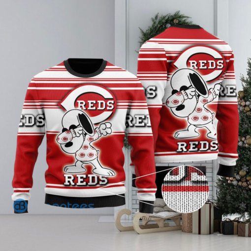 Snoopy Love Cincinnati Reds Ugly Christmas Sweater Christmas Gift