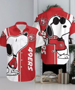 Snoopy Lovers NFL San Francisco 49ers Hawaiian Shirt Gift For Football Fans, NFL Hawaiian Shirt