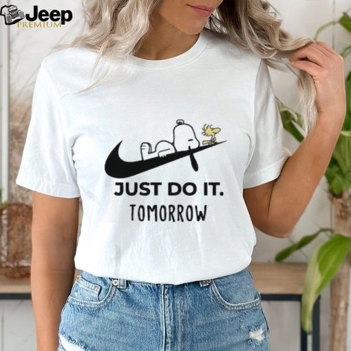 Snoopy Nike Just Do It Later Nike T Shirt