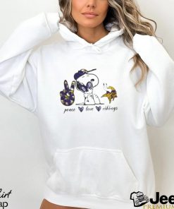 Snoopy Peace Love Minnesota Vikings Shirt