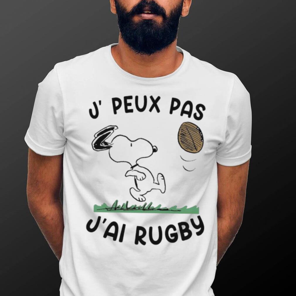 Snoopy Play Rugby J Peux Pas J ai Rugby Shirt teejeep