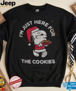 Snoopy Santa Claus Im Just Here For The Cookies Shirt