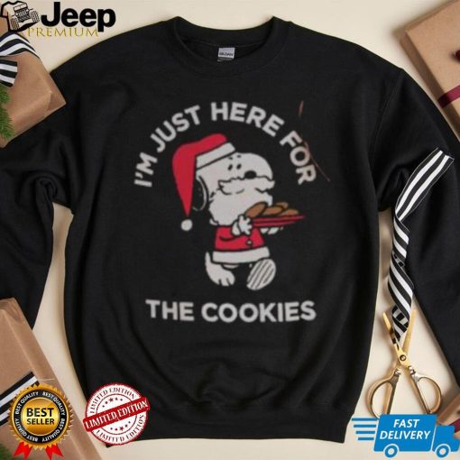 Snoopy Santa Claus Im Just Here For The Cookies Shirt