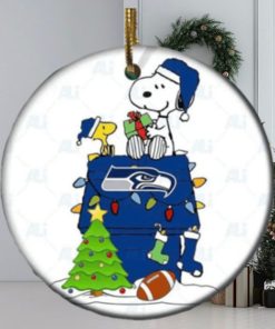 Snoopy Seattle Seahawks NFL NFL Player Ceramic Ornament