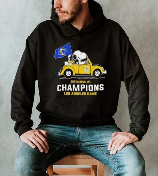 Snoopy Super Bowl Lvi Champions Los Angeles Rams Shirt