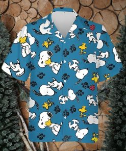 Snoopy With Woodstock Paws Peanuts Funny Hawaii Shirt