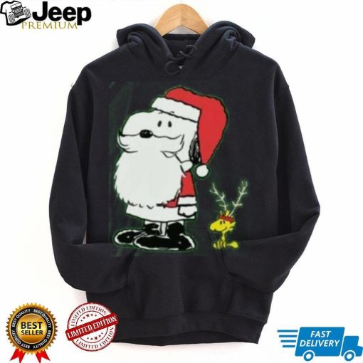 Snoopy Woodstock Antlers Santa Claus Shirt