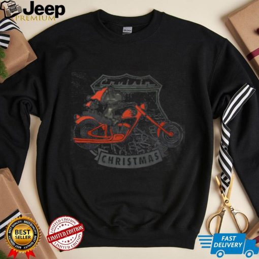 Snoopy Woodstock Motorcycle Cruisin Christmas Shirt