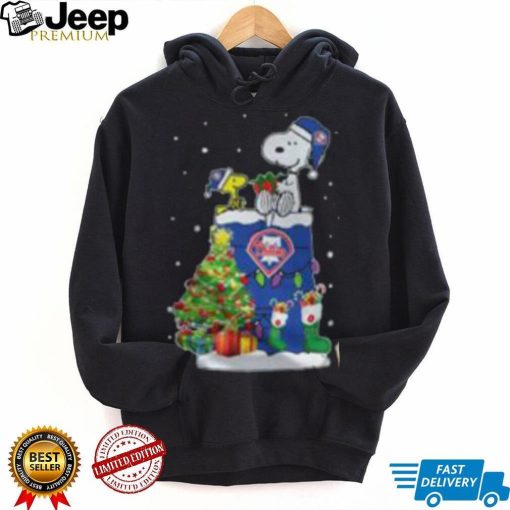 Snoopy Woodstock Philadelphia Phillies Merry Christmas Shirt