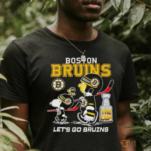 Snoopy and Charlie Brown Boston Bruins we want the cup let’s go Bruins shirt