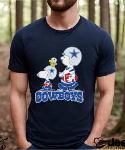 Snoopy and Charlie Brown Dallas Cowboys football The Peanuts characters gift shirt