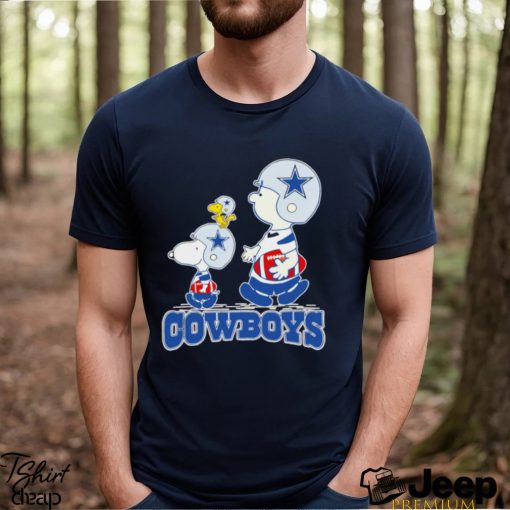 Snoopy and Charlie Brown Dallas Cowboys football The Peanuts characters gift shirt