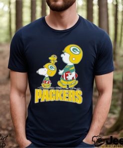 Snoopy and Charlie Brown Green Bay Packers football The Peanuts characters gift shirt