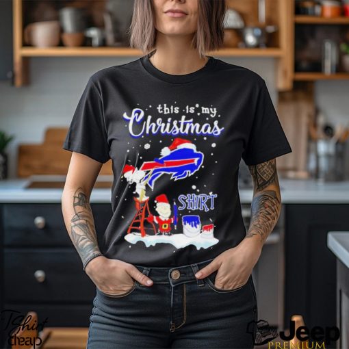 Snoopy and Charlie Brown NFL Buffalo Bills This Is My Christmas T Shirt