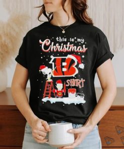 Snoopy and Charlie Brown NFL Cincinnati Bengals This Is My Christmas T Shirt